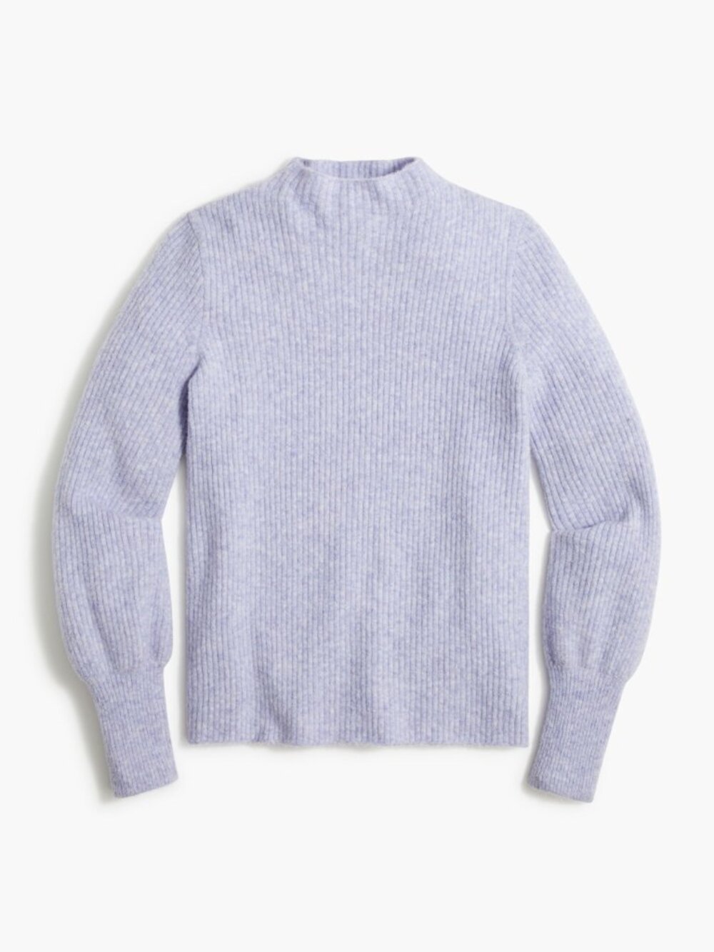 2/$30 J. Crew Ribbed Mockneck Sweater in Extra-soft Yarn Lilac XL #A2237 - Picture 3 of 7